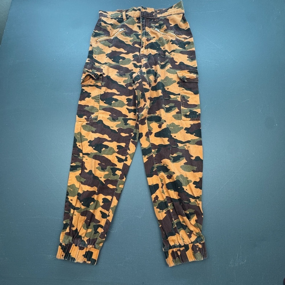 Wild Fable Women's Medium Green Brown Camo Cargo Jogger Utility Drawstring Pants
